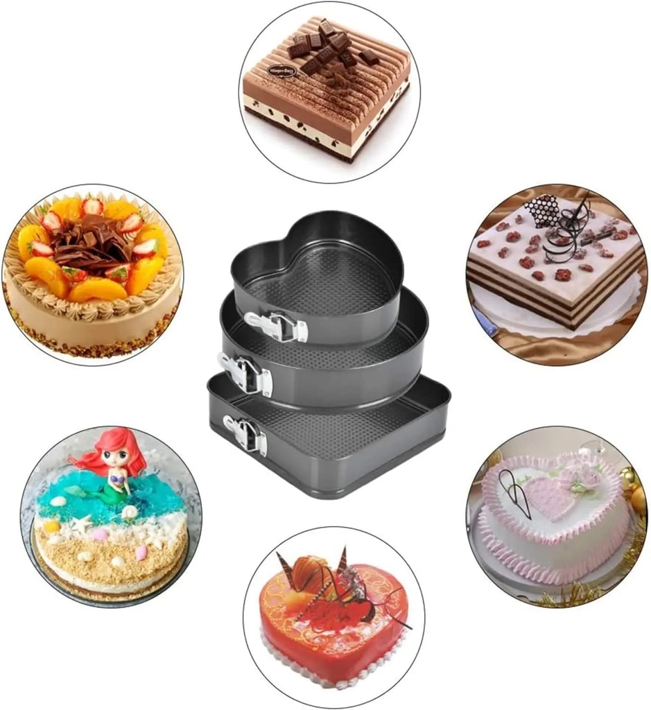 3pcs Mixed Baking / Cheesecake Pan Set 2