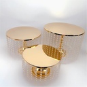3pcs Beaded Crystal Cake Stand 2
