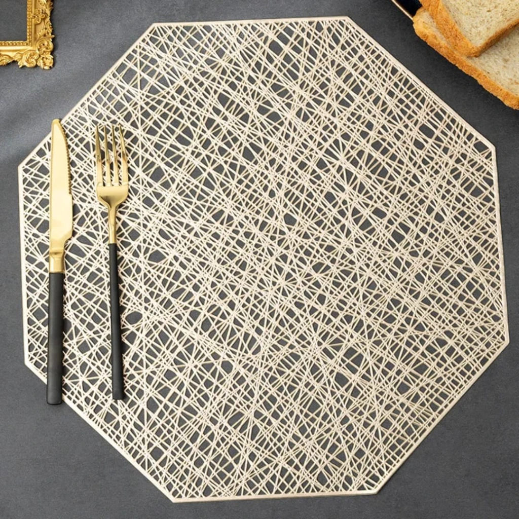 6pcs PVC Hollow Place mats 7.webp