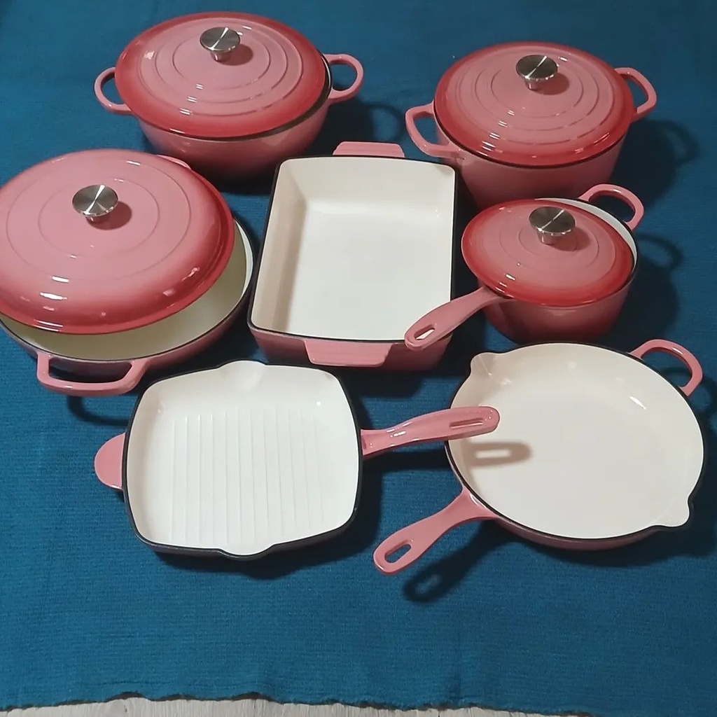 cookware-set-cast-iron-enamel-pink-red-product