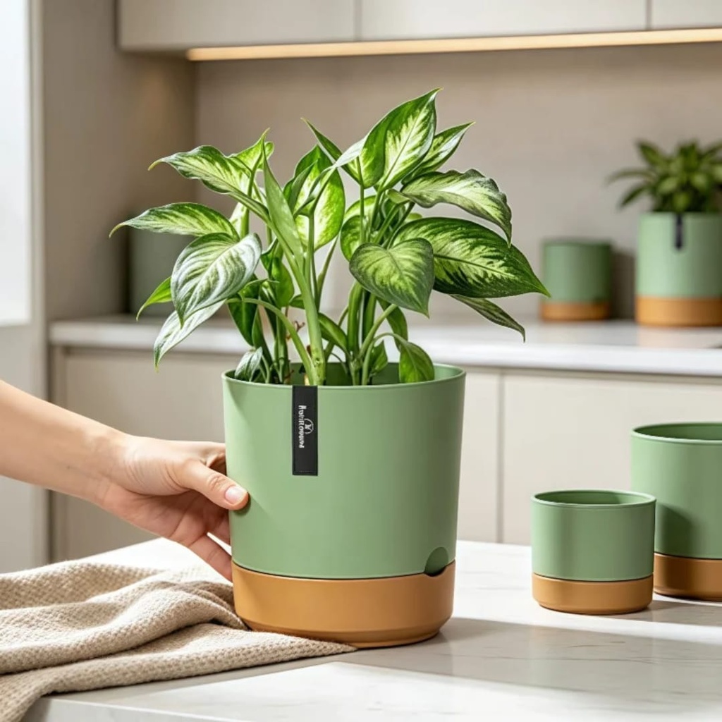 flower-pot-plastic-green-self-watering