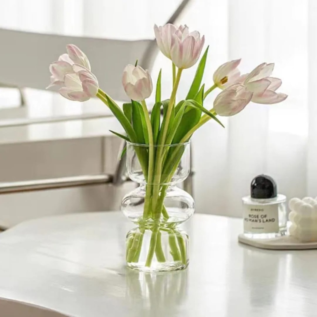 flower-vase-glass-bubble-clear-tulips