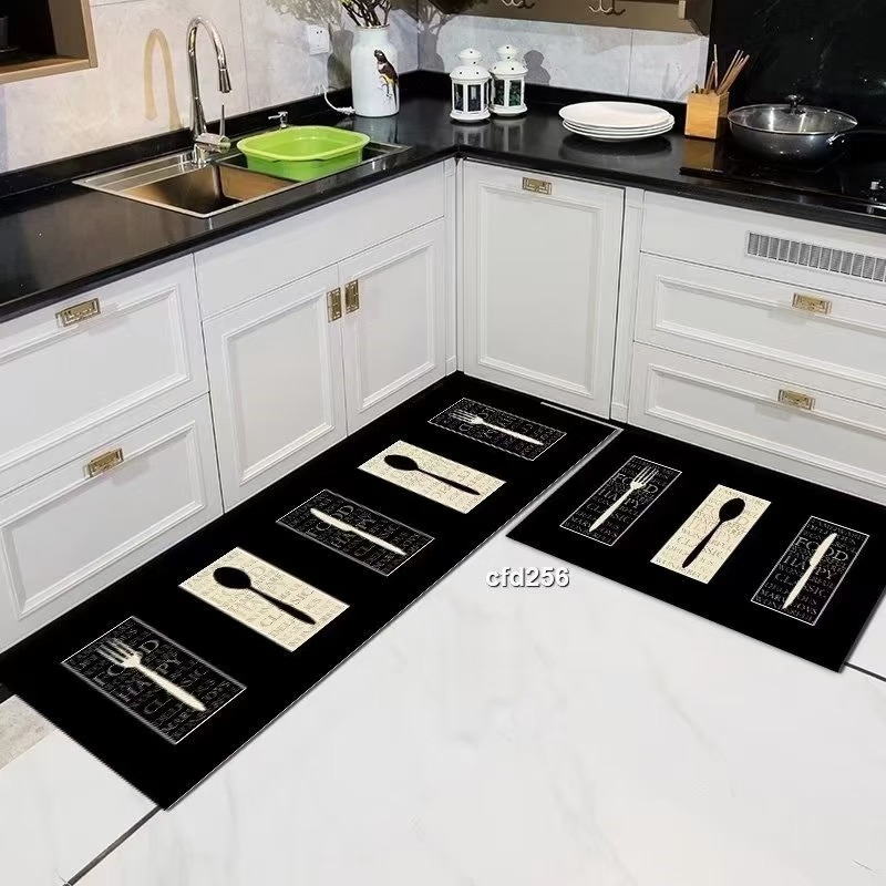 kitchen-mat-black-cutlery-panels-cfd256