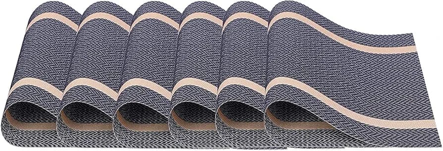 table-placemat-pvc-herringbone-navy-gold-6pcs