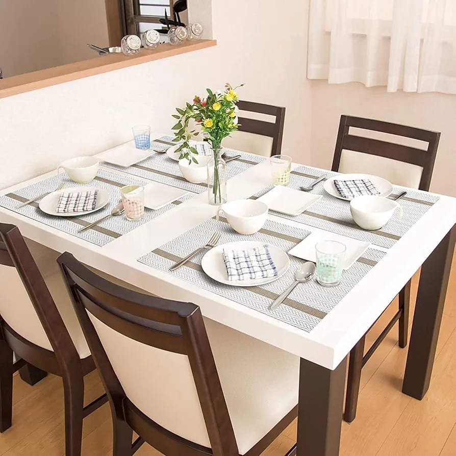 table-placemat-pvc-herringbone-white-gold-dining