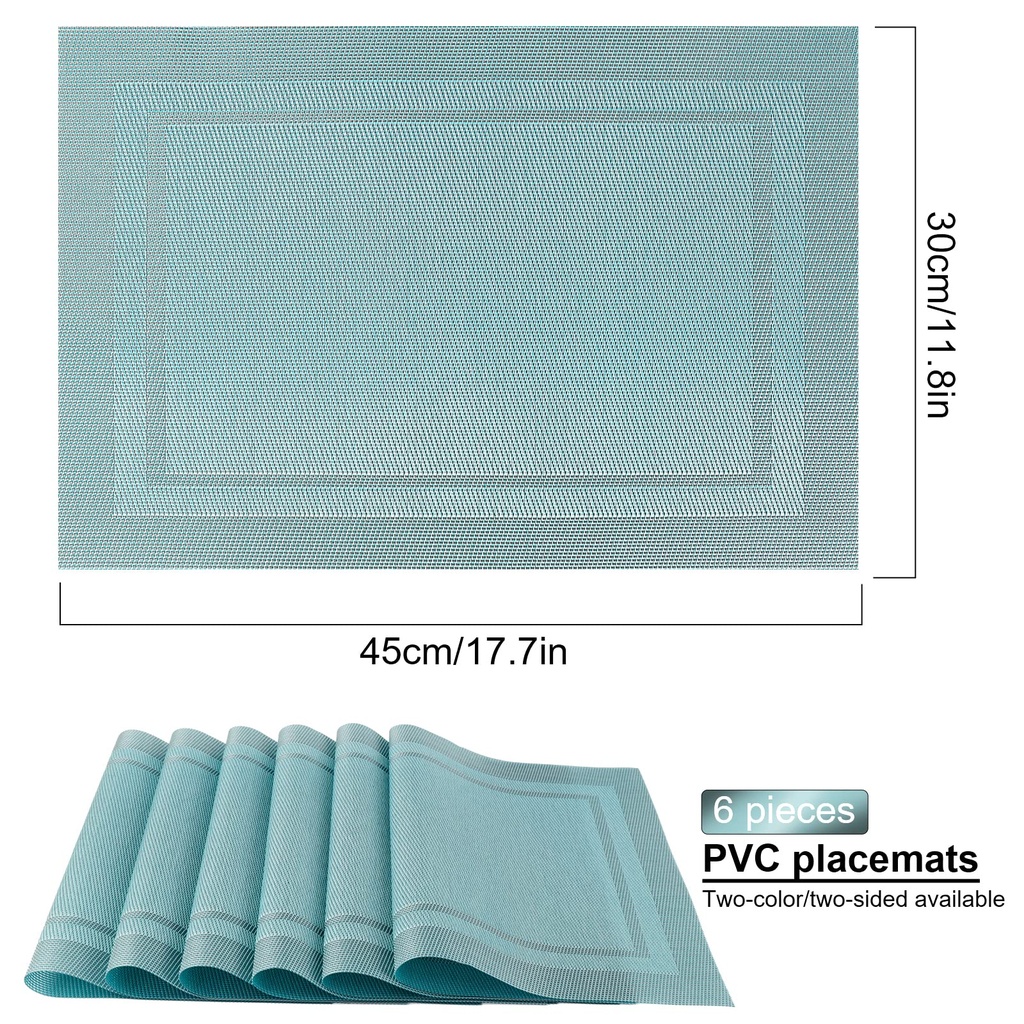 table-placemat-pvc-rect-border-teal-6pcs