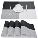table-placemat-pvc-rect-ginkgo-black-white