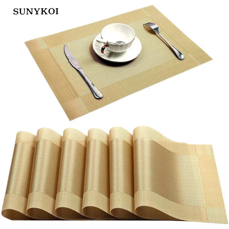 table-placemat-pvc-rect-solid-gold-6pcs