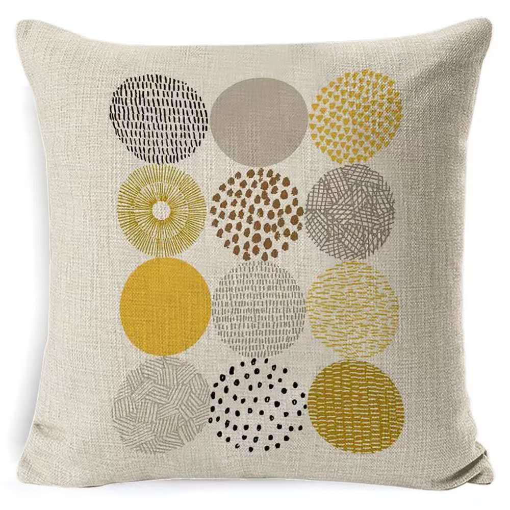 throw-pillow-cover-printed-linen-circles-yellow-grey-beige