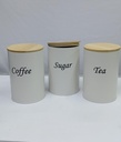 3pcs Tea Sugar Coffee Canister Set 5