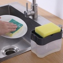 2 in 1 Kitchen Dish Soap Dispenser and Sponge Holder