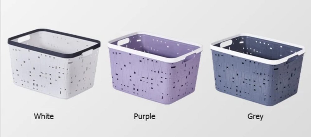 Binded Plastic storage basket