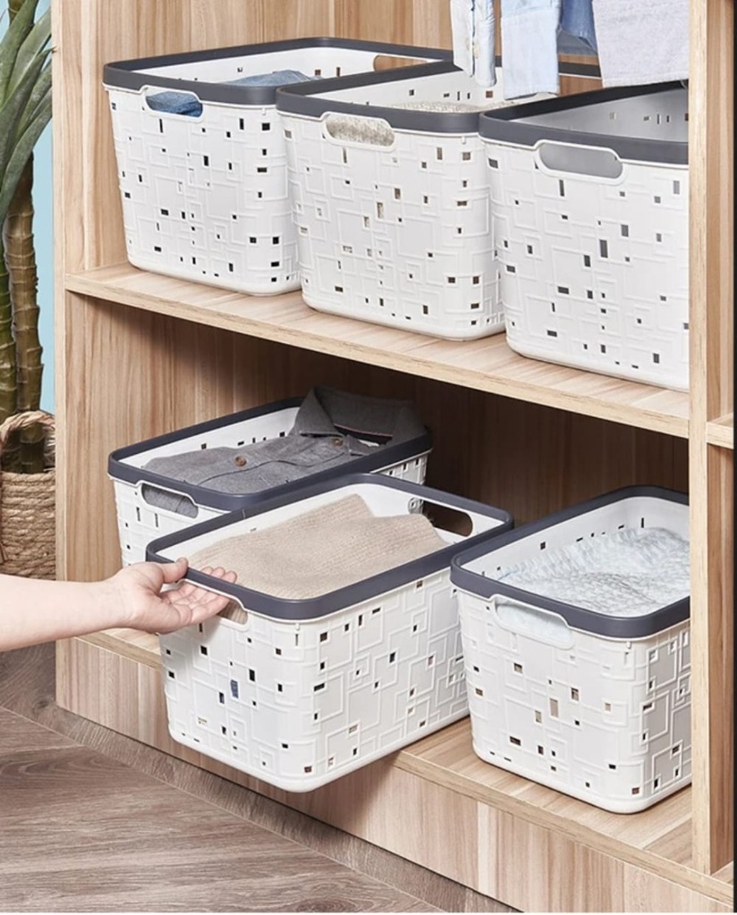 Binded Plastic storage basket