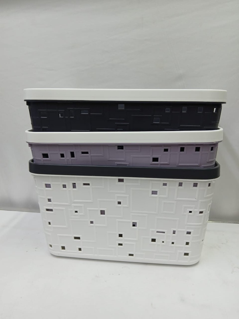 Binded Plastic storage basket