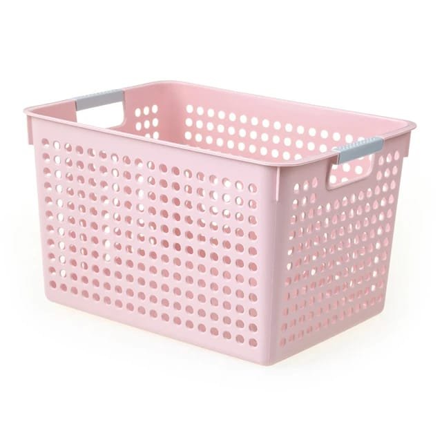 Plastic storage basket organiser