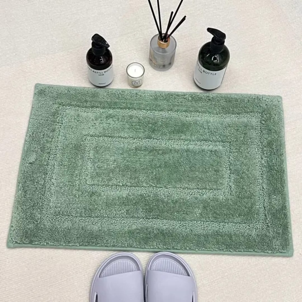 3pcs Antislip Bathroom Mat Set (Green)