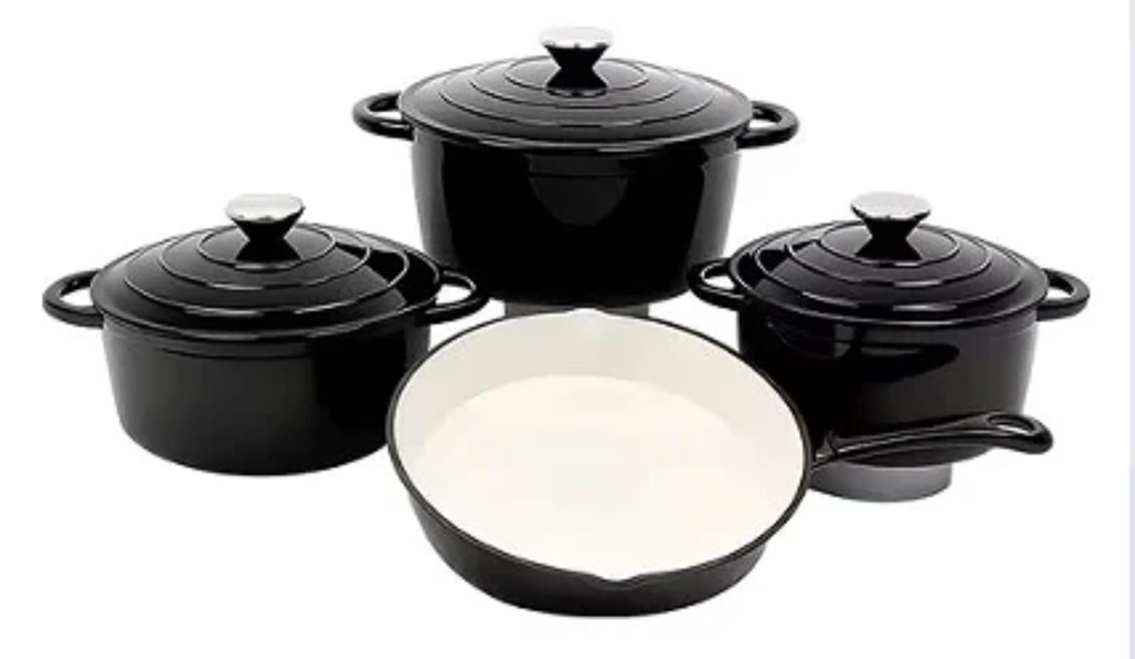 4pcs Cast Iron Enamel Cookware Set