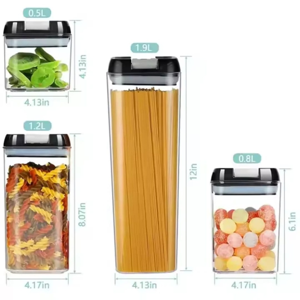 8pcs Plastic Airtight Storage Containers