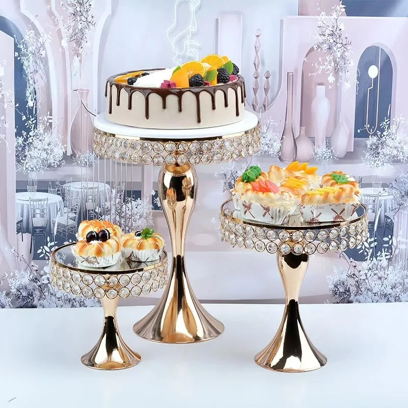 3pcs Gold Cake Stand
