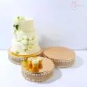 3pcs Beaded Dome Cake Stand
