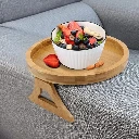 Foldable Bamboo wood arm rest tray