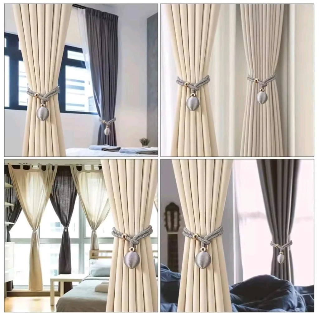 A Pair of Curtain Tie Strap (White)