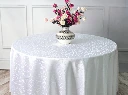 Round Table Cloth with Embroidered Lace