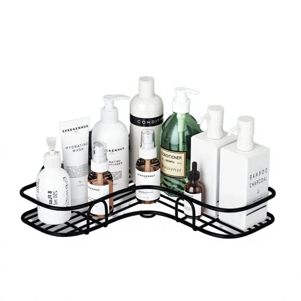 Bathroom Corner Rack (Black)