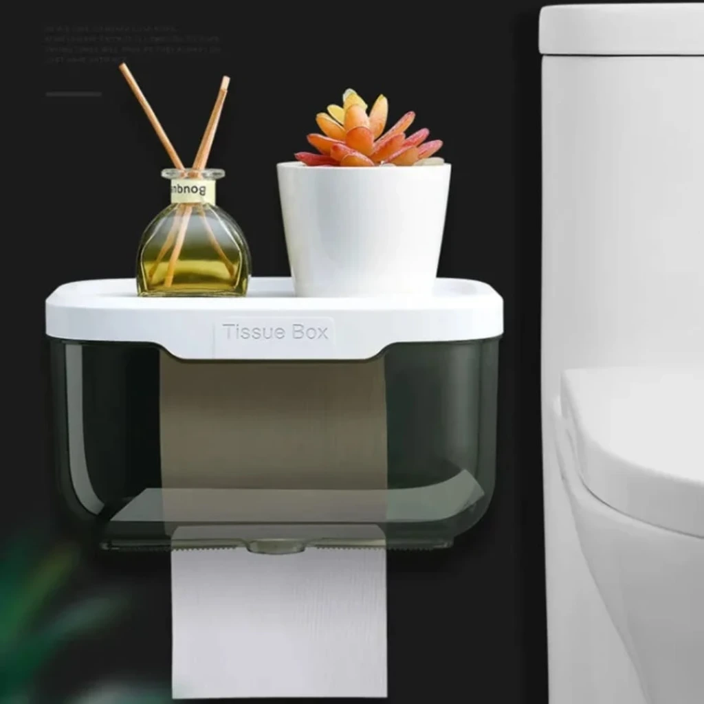 Plastic Tissue Holder (Black)