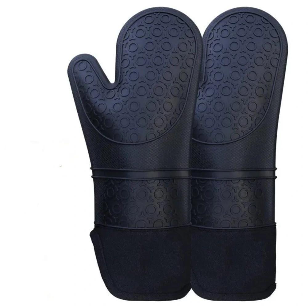 A Pair of Silicone Oven Gloves (Black)