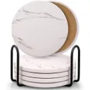 6Pcs Marble Style Ceramic Coasters