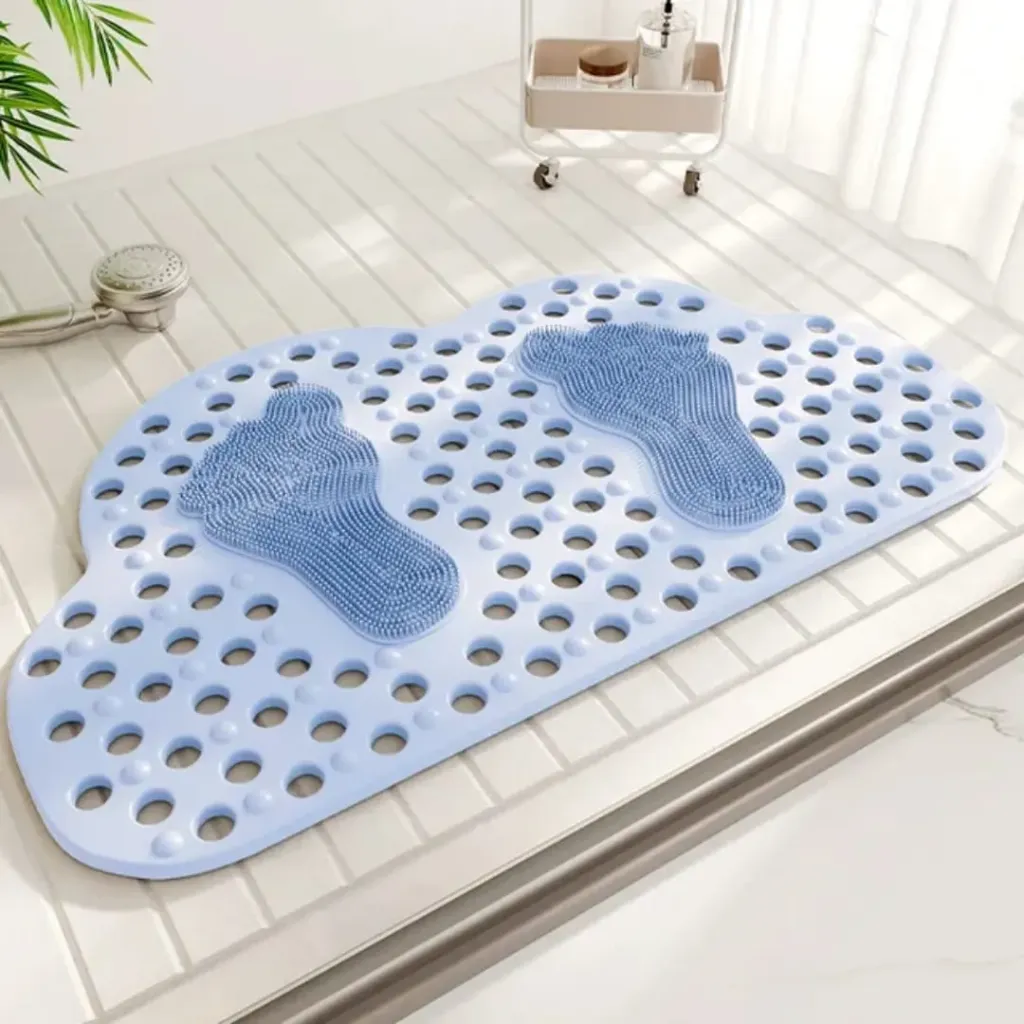 Cloud Antislip Bathroom Mat (Blue)