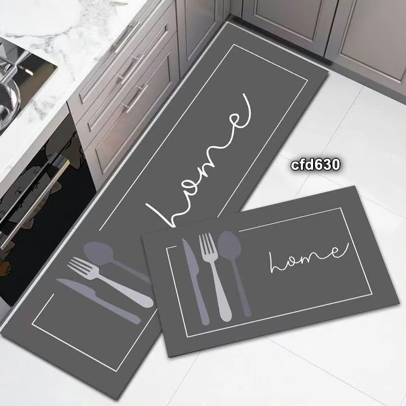 2pcs Kitchen Mats with Rubber Non-slip Underside