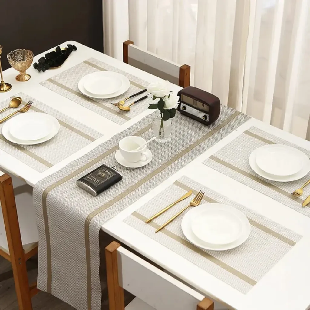 6Pcs PVC Tablemat/Placemat + Runner