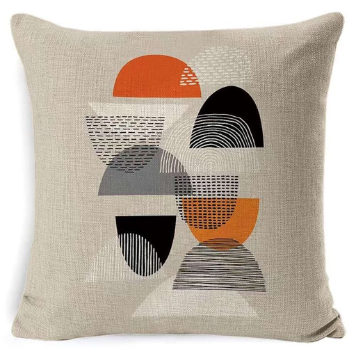 Printed Linen Cushion Cover