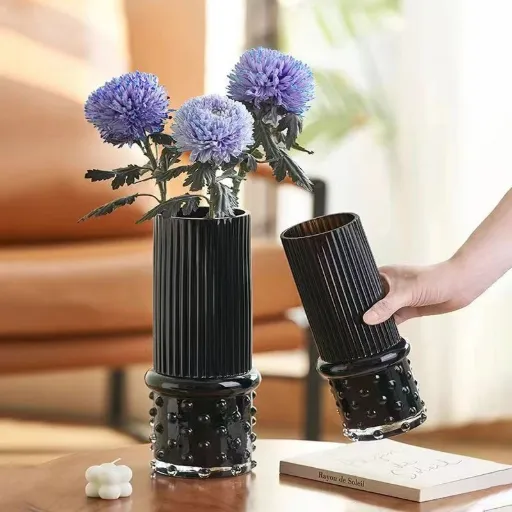 Coloured Glass flower vase