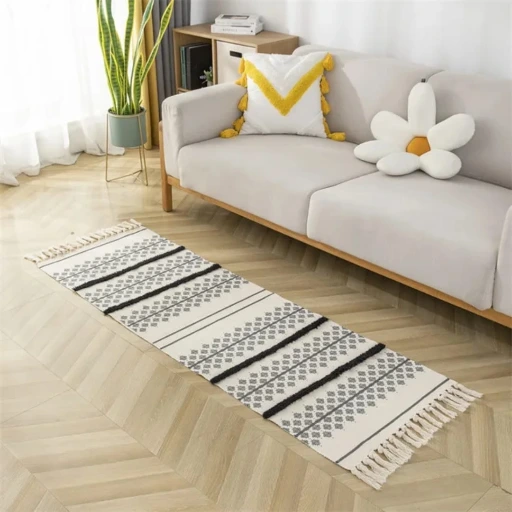 Bedside/Living room Bohemian mat  with tassel
